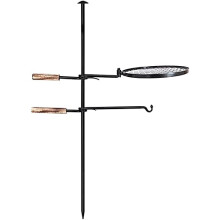 Portable Folding Grill with Durable Iron Plate, Compact BBQ Stand for Camping, Picnic and Outdoor Cooking