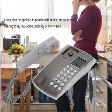 KX-T071CID Wall Mount Corded Phone, Gray, 2m, Mute