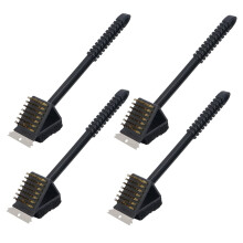 BBQ Grill Cleaning Brush and Griddle Scraper Set, 4 Piece Kit with Dual Brush Design and MultiSurface Power