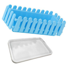 Small Flower Pot Fence Plant Basket Container Planter for-Blue