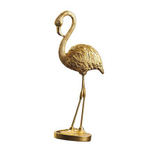 Figurines de flamants roses en résine, Sculpture-incline la tête