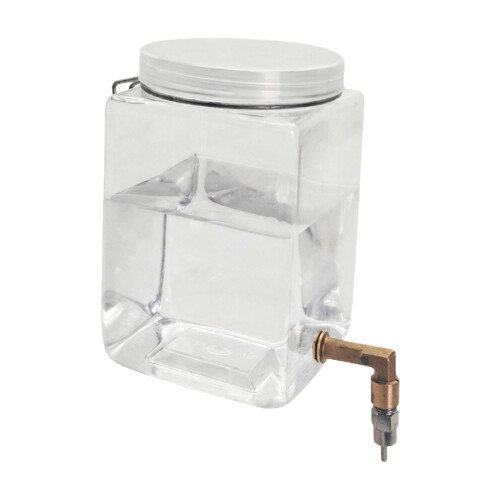 Kleine dierenwaterdispenser Plastic drinkfles met pinuitloop