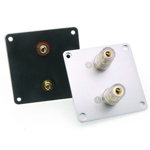 2-Bit Audio Speaker Terminal Square Copper Binding Post Loudspeaker Box Wiring Terminal Board 80x80mm Accessories 1