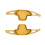 2PCS Car Steering Wheel Shift Paddle for GAC  Shadow Leopard Auto Accessories Rust-Proof Aluminium Alloy (Gold) 2
