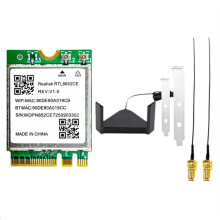 WiFi 6E RTL8852CE M.2 Network Card with Magnetic Rotating Antenna BT5.3 Wireless Adapter 2.4/5/6GHz for Windows 10/11