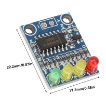 12V Battery 4-Digit 3-Color LED Ind. 22.2x17.2mm
