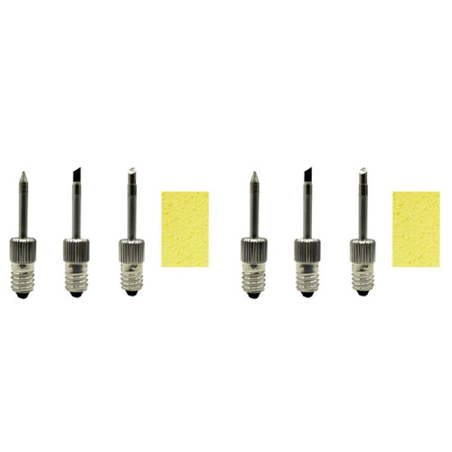 6Pcs Brass Soldering Tips USB Soldering Iron  Welding Soldering Tips for E10 Interface Soldering Stations