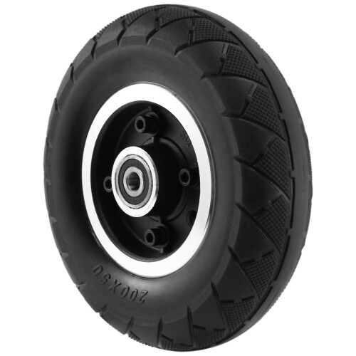 Pneu SóLido Sem Câmara à Prova de ExplosãO para Roda Dianteira de Scooter EléTrica de 8 Polegadas e Roda Traseira com Cinto 200X50 PeçAs de Pneu
