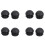 8 Pcs 25mm Dia Plastic Round Tube Inserts End Blanking Caps Black 1