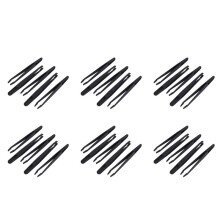30 Stueck Manuelle Werkzeug Schwarz Plastik Flache Spitze Antistatisch Pinzette 12cm Lang