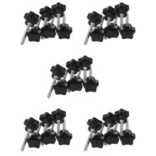 30 Pcs M6 x 50 mm Locking Star-Shaped Plastic Male Thread Knob Grip