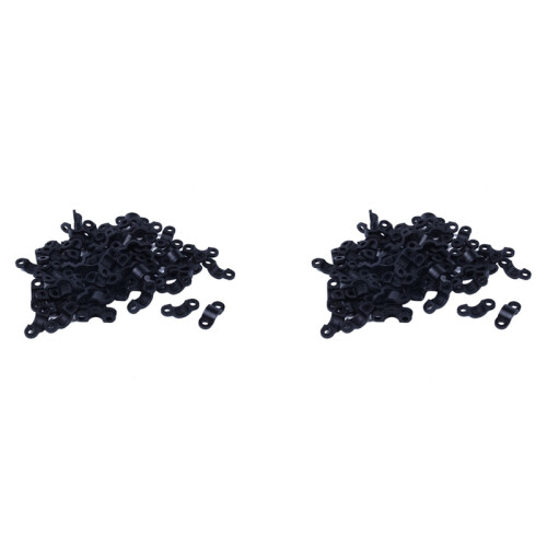 140Pcs Screws Mounted Arched Cable Clamp Clip Tie 21 x 7mm for 3mm Wire