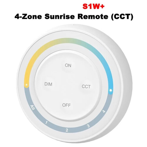 S1W+ 4-Zone 2.4GHz Rainbow Remote Controller  Dual White/Color Temperature for Series Lamp Bulb Light Controller 2