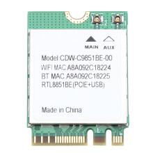 RTL8851BE WIFI6 Card AX900 2.4G/5G Dual-Band Network Card NGFF M.2 5.2 Wireless WiFi Adapter for Win10/Win11