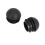 8 Pcs 25mm Dia Plastic Round Tube Inserts End Blanking Caps Black 2