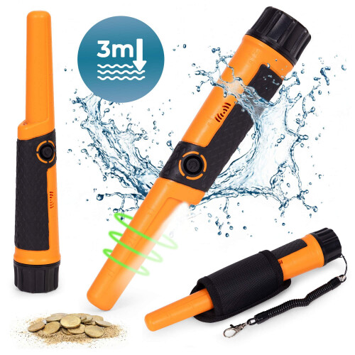 Waterproof Pinpointer Metal Detector with LED Light