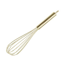 Modern Gold Colored Baking Whisk Durability Steel-12 inches