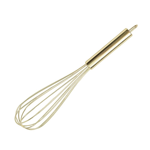 Moderner, goldfarbener Backbesen. Robuster-12 Zoll