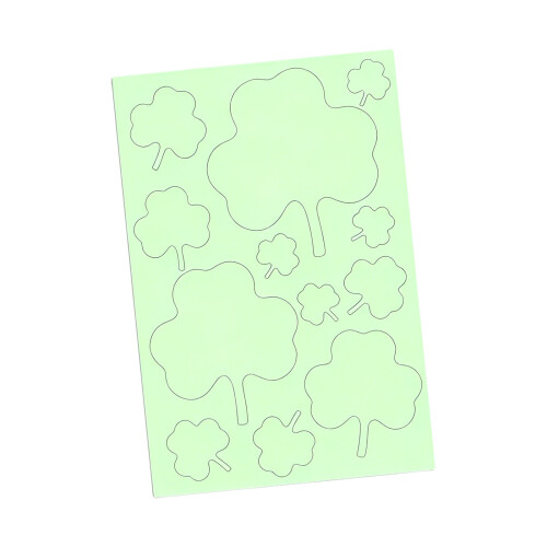 2Pcs Efficient Glowing Clovers Wall Decal PVC Safe Sticker-B