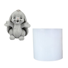 Bunnies Candle Mold for Candle Making,Silicone Candle Mold