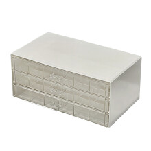 Clear Top Jewelry Box For Earrings Rings Necklaces-Cream color