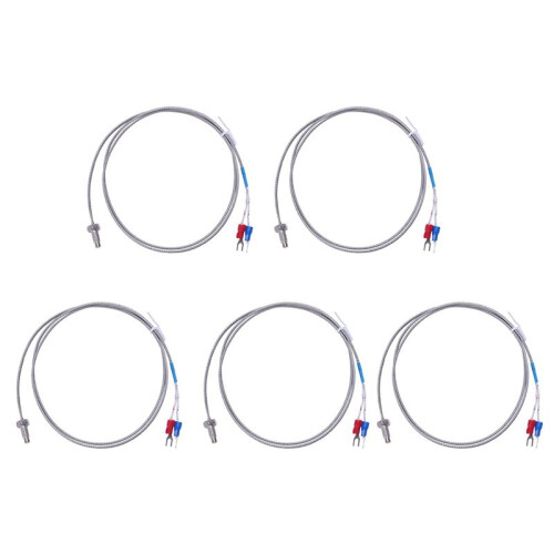 5pcs 3.3Ft K Type Thermocouple Temperature Controller 0-400C Sensor Probe