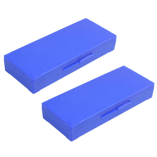 2X Plastic 50-Place Microslide Slide Microscope Box,