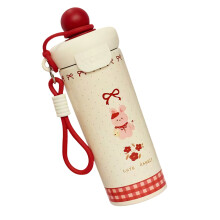 Cartoon Float Ball Design Stainless Vacuum Flask With Leak-Red