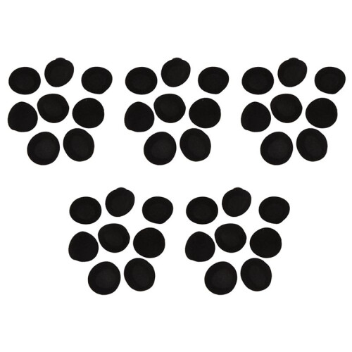 20 Pair 55mm Replacement Earphone Pad Covers for Headset Headphone Black