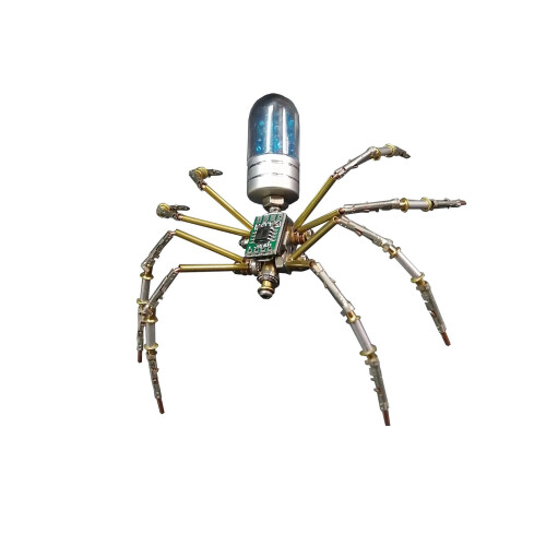 Metal Puzzle Steampunk Mechanical Spiders DIY Assembly-Silver