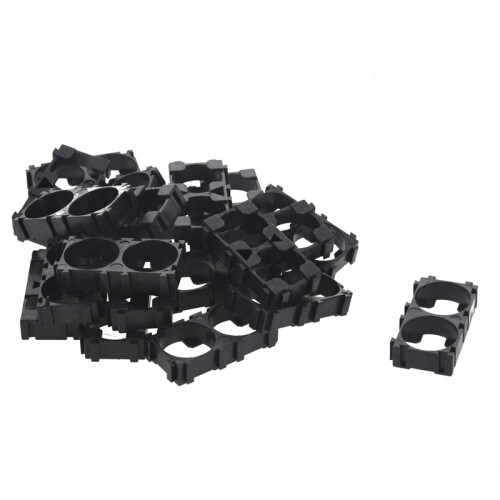 200X 18650 Lithium Battery Double Holder Bracket for DIY Cell Pack Black 1