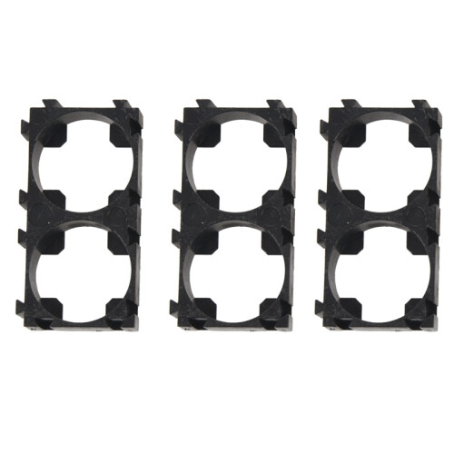 200X 18650 Lithium Battery Double Holder Bracket for DIY Cell Pack Black