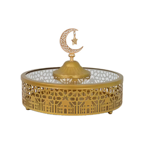 Electroplated Decorative Iron Serving Dish for Snacks Food-A