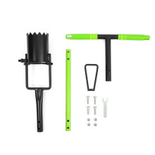 Long Handled Bulb Planter Tool with Ergonomic Comfort Grip for Garden Deep Hole Transplanting