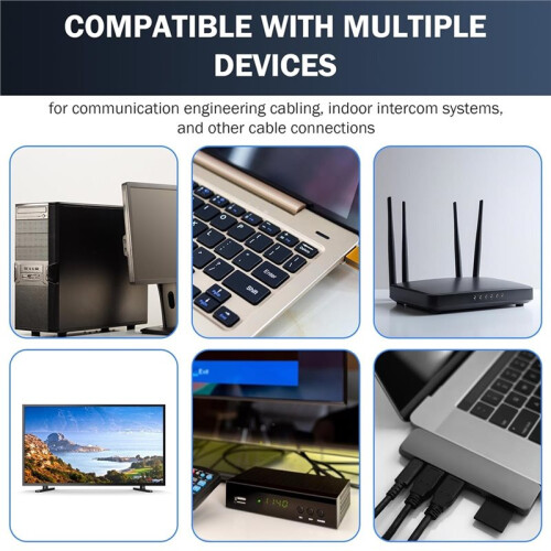 4pcs CAT 8 RJ45 Connector Network Connector for Rigid LAN Cable Installation Cable Ethernet LAN Connector 2