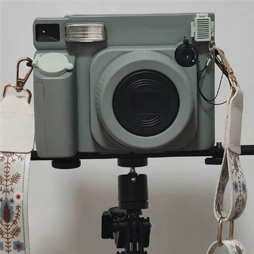 Dual Camera Mount Tripod Bracket Camera Flash Brackets Extension Bar with 1/4" Screw for Camera Light 2