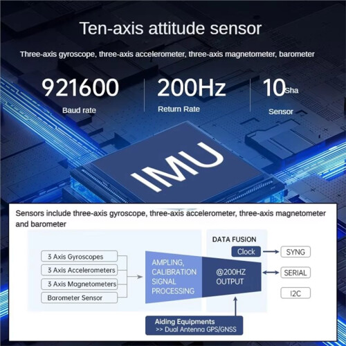 IMU Inertial Navigation Module ROS Robot MEMS USB Magnetometer 10-Axis AHRS Gyroscope Attitude Sensor 2
