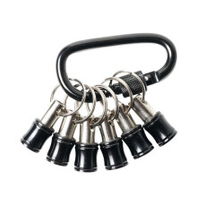 Key Chain Quick-Change Extension Rod 1/4 Hexagon Handle Changeover Rod Screwdriver Quick-Release Sleeve Tool Set