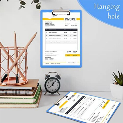 Clipe de Pranchetas MagnéTicas com Pranchetas de Tamanho de Letra de Baixo Perfil 9X12,5 Polegadas Clipe PadrãO para Geladeira Office Home 2