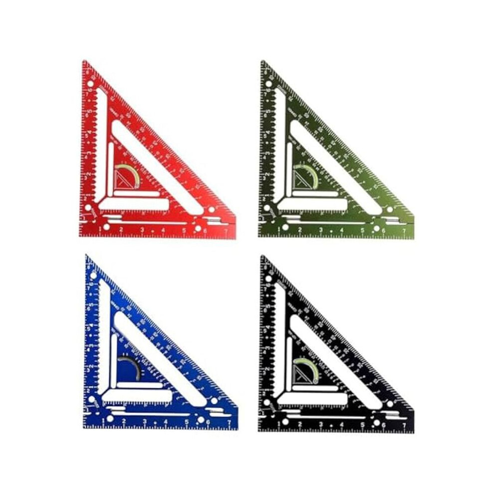 4Pcs Innovative Rafter Square Tool, Rafter Square Tool,Rafter Square,High Precision Triangle Ruler With Jig Block 4711824196317