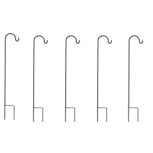 5X Schäfer Haken Rost Beständiger Garten Pfahl Außen Metall Pflanzen Ständer Aufhänger Vogel Häuschen Pole 120X 10X 1cm