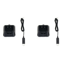2X Walkie Talkie Akku Ladegerät USB Laden Kabel Ersatz für  UV-5R UV-5RE DM-5R Zwei Wege Funkgerät