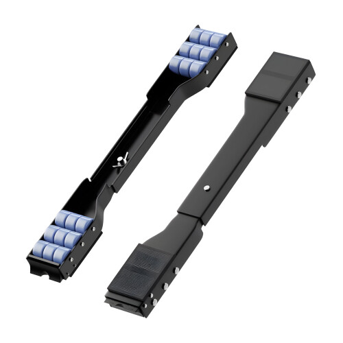 Antislip Surfaces Iron Base Tray Featuring 36 Rollers to-Black