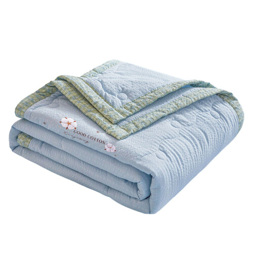 Breathable Cotton Blend Air Conditioner Quilt Machine-Blue