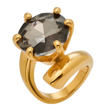 Fashionable Stainless Steel Adjustable Rings In 4-Black No. 8