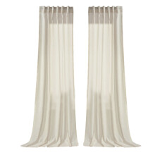 Linen Curtains for Living Room Semi Sheer Drapes 2-Asamoto A