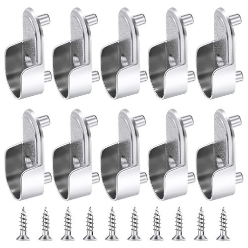 10 Pieces Modern Alloy Closet Hook for Secure Garment Hanging