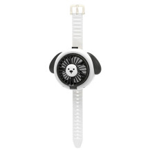 Portable Plastic Wristband Fan with Adjustable Breezeing-White