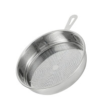 Stainless Steel Cooking Strainer With Comfortable Handle-Silver