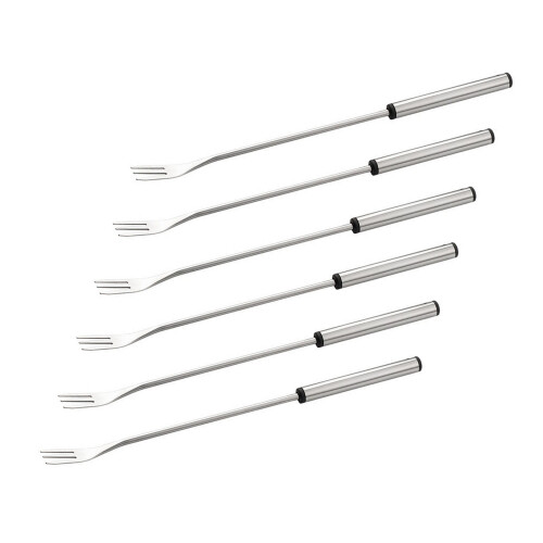 Petite fourchette moderne en acier inoxydable, 6 pièces,